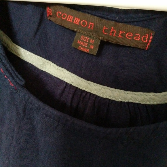 knitted patterned navy blue tank top - Picture 4 of 8